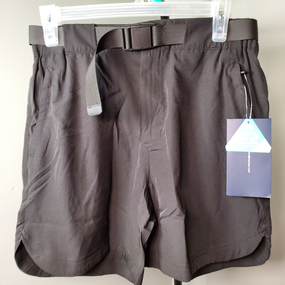 Women's Athletic Black Shorts with Belt